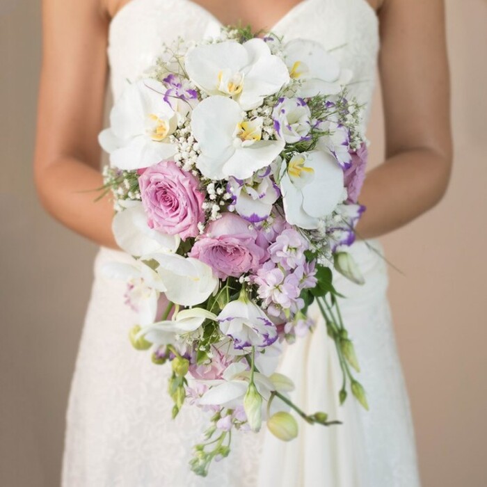 P.S. I LOVE YOU CASCADING BRIDAL BOUQUET